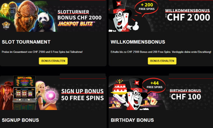 Boni und Promotionen bei Swiss4Win