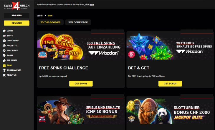 Swiss4Win bonus codes